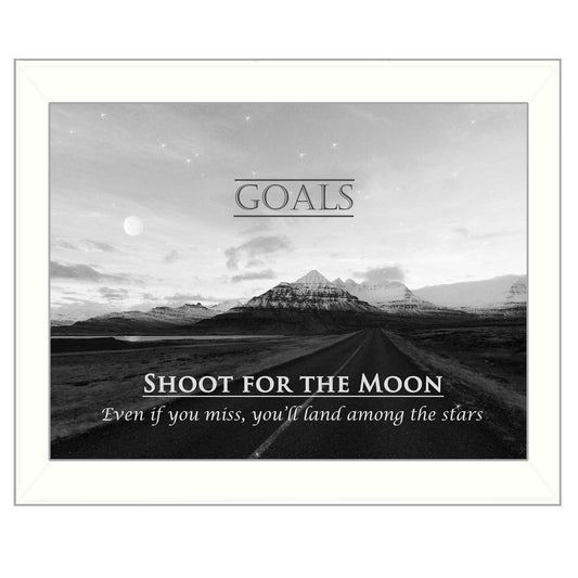 Goals 6 White Framed Print Wall Art - Homeroots