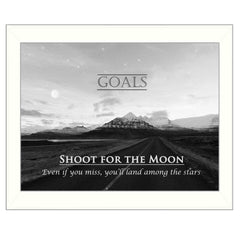 Goals 6 White Framed Print Wall Art - Homeroots