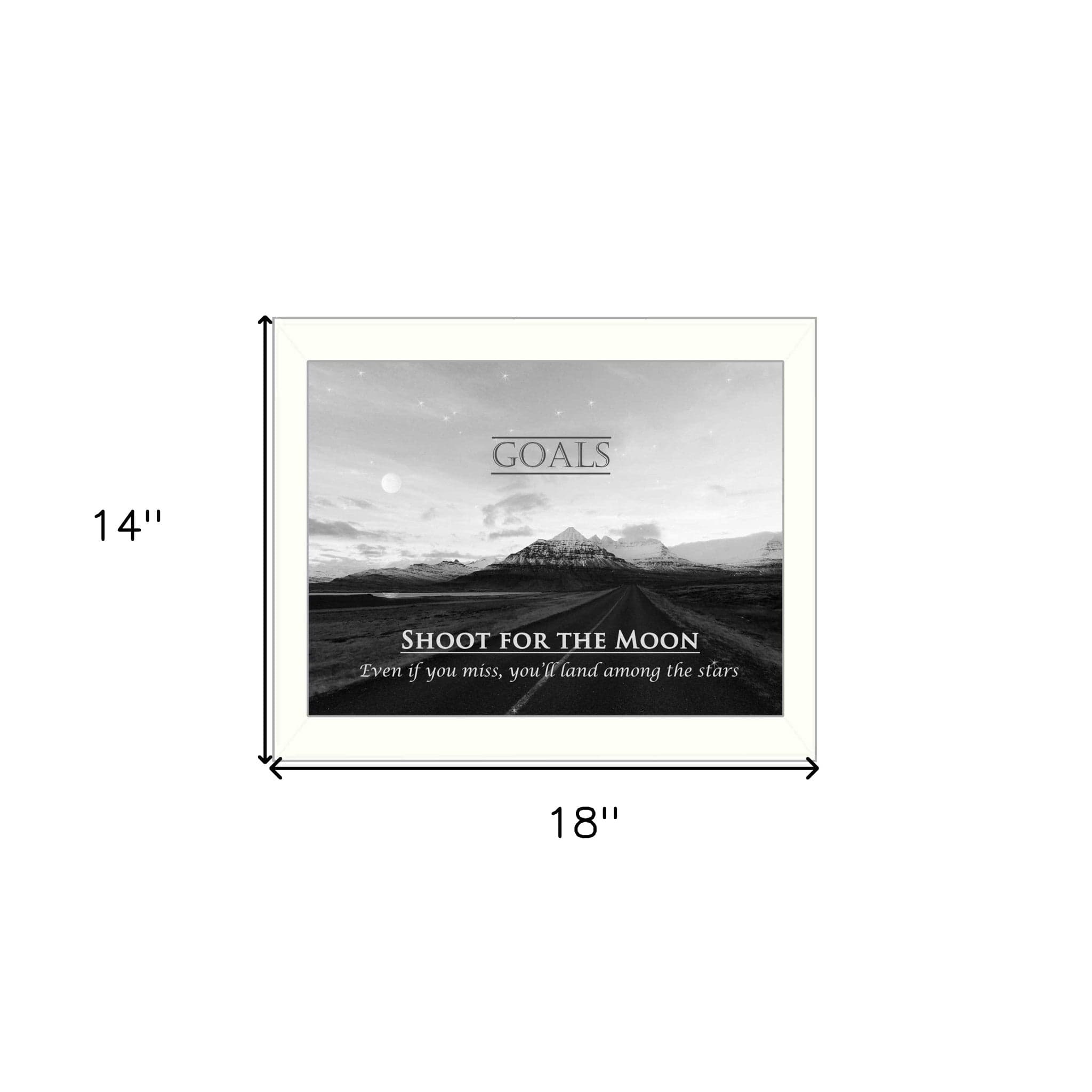 Goals 6 White Framed Print Wall Art - Homeroots