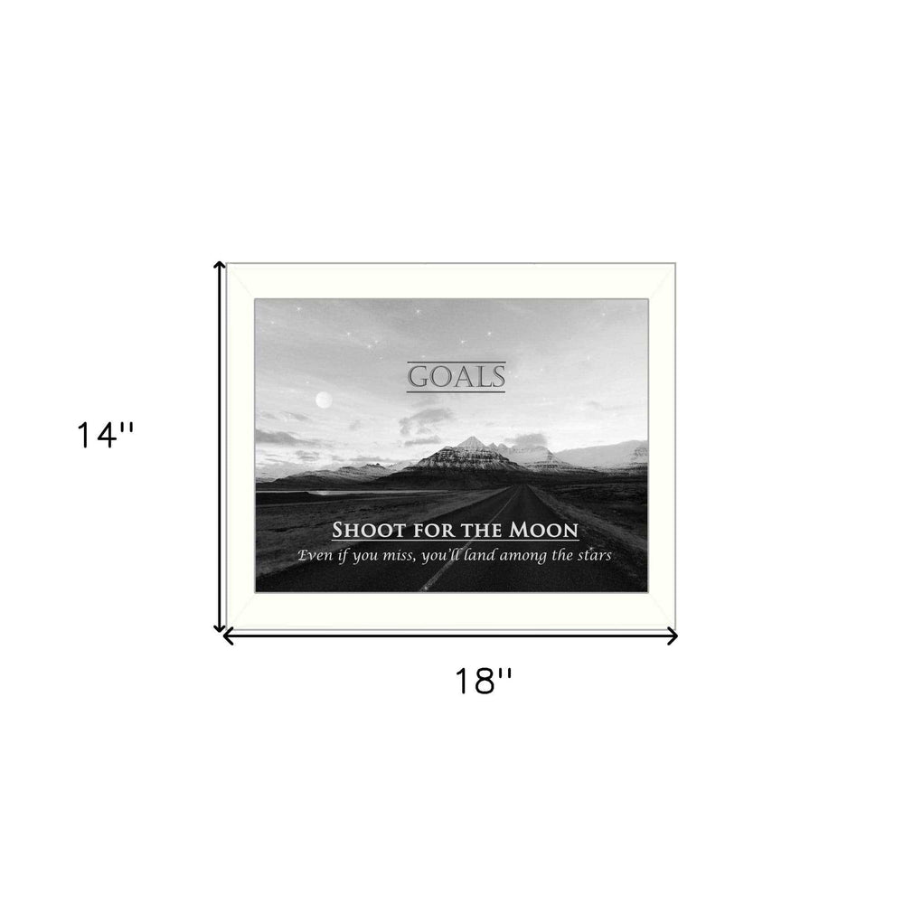Goals 6 White Framed Print Wall Art - Homeroots - Flyclothing LLC