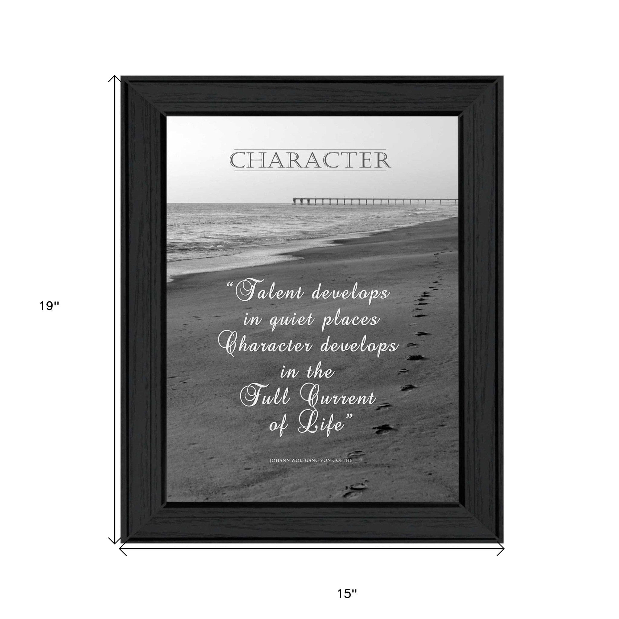 Character 5 Black Framed Print Wall Art - Homeroots