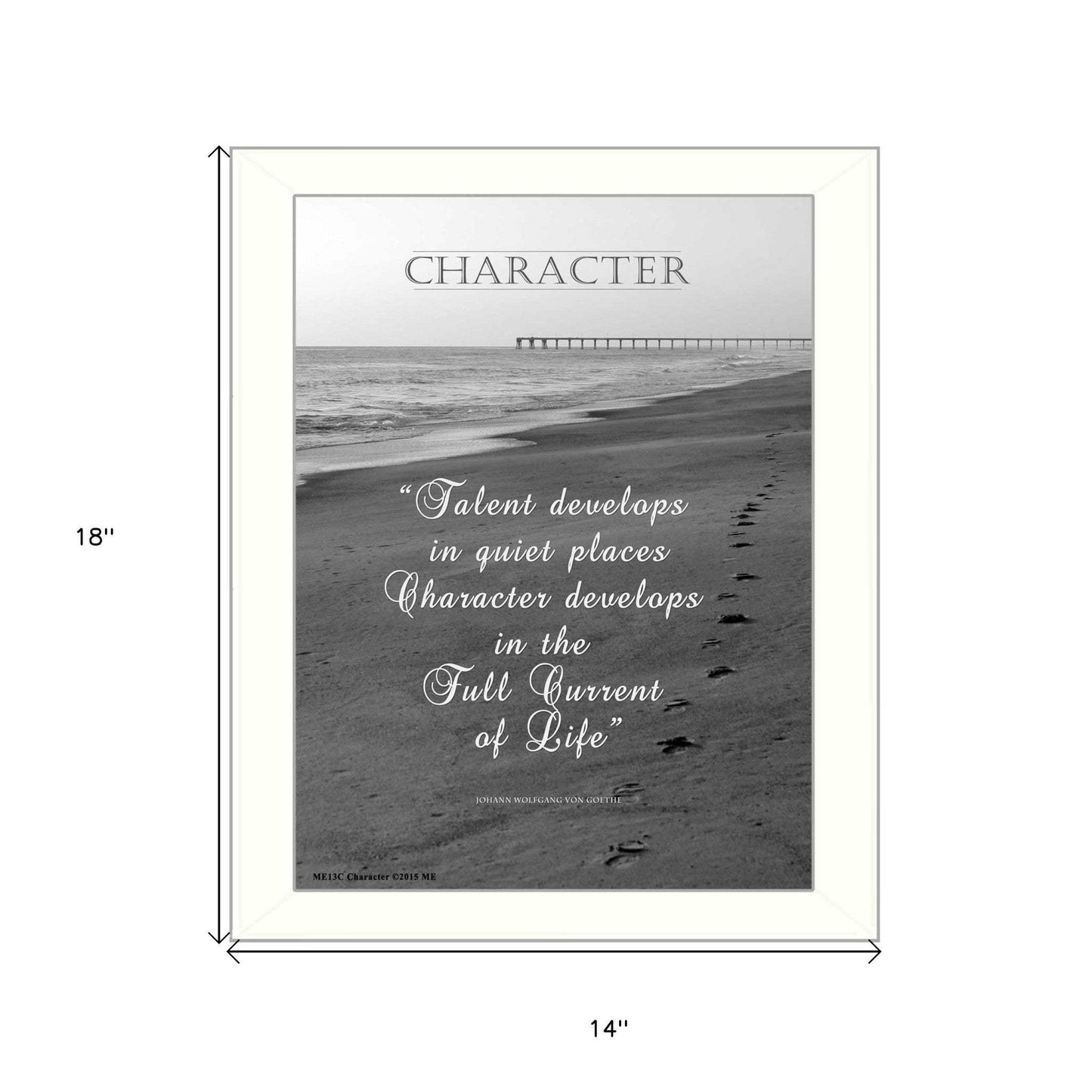 Character 6 White Framed Print Wall Art - Homeroots - Flyclothing LLC