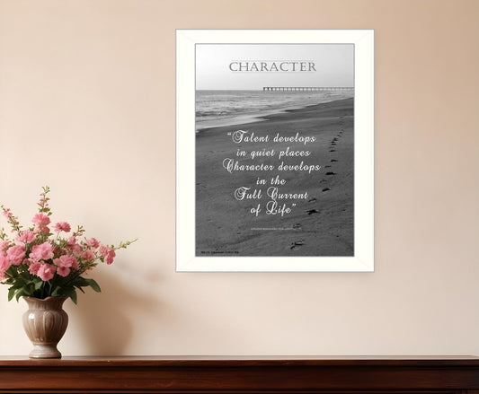 Character 6 White Framed Print Wall Art - Homeroots