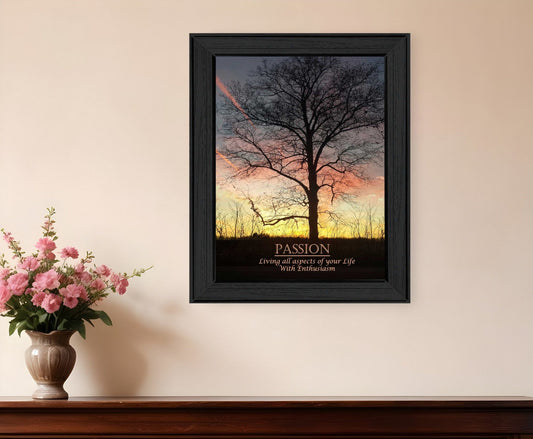 Passion 3 Black Framed Print Wall Art - Homeroots