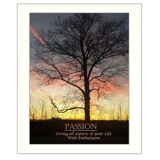 Passion 4 White Framed Print Wall Art - Homeroots