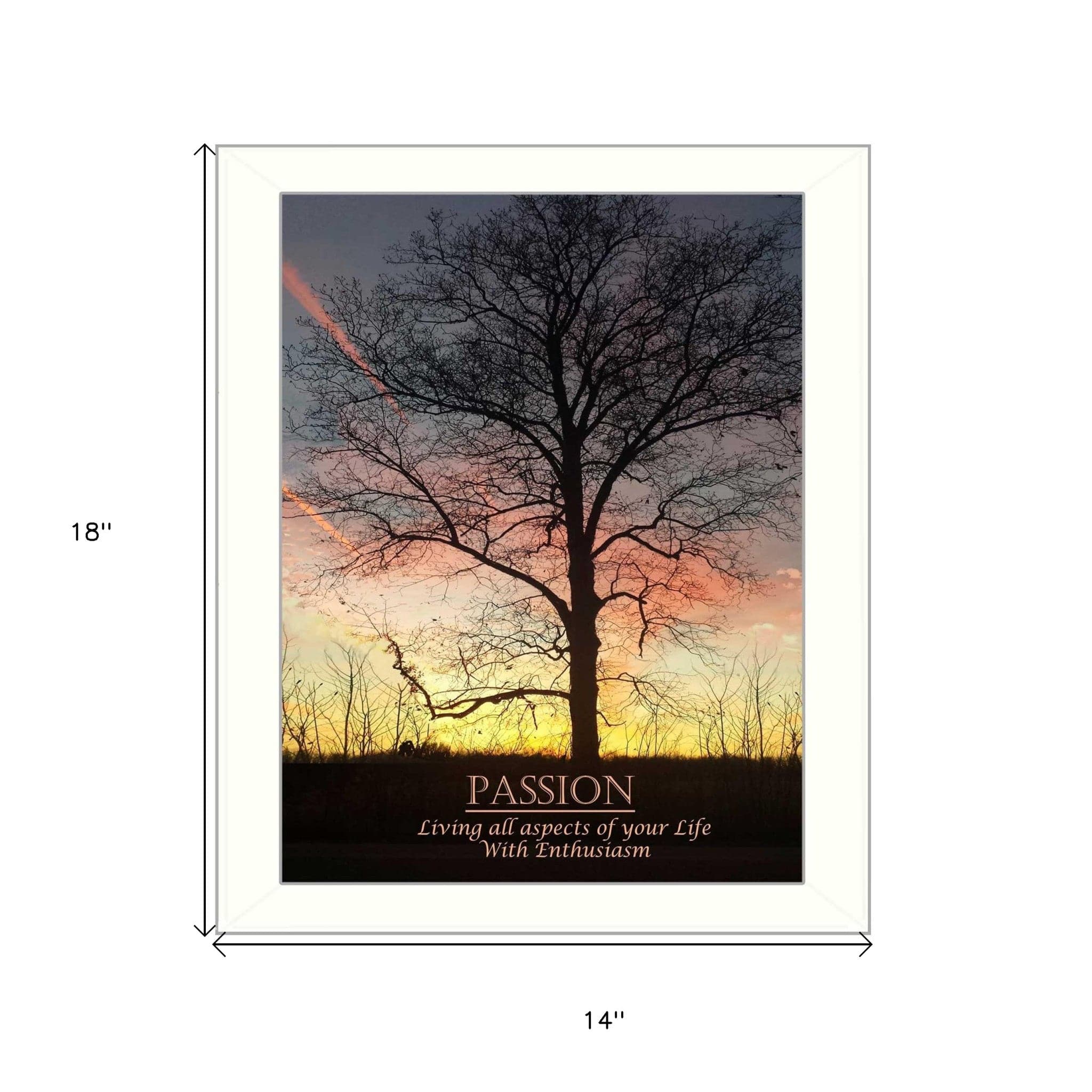 Passion 4 White Framed Print Wall Art - Homeroots