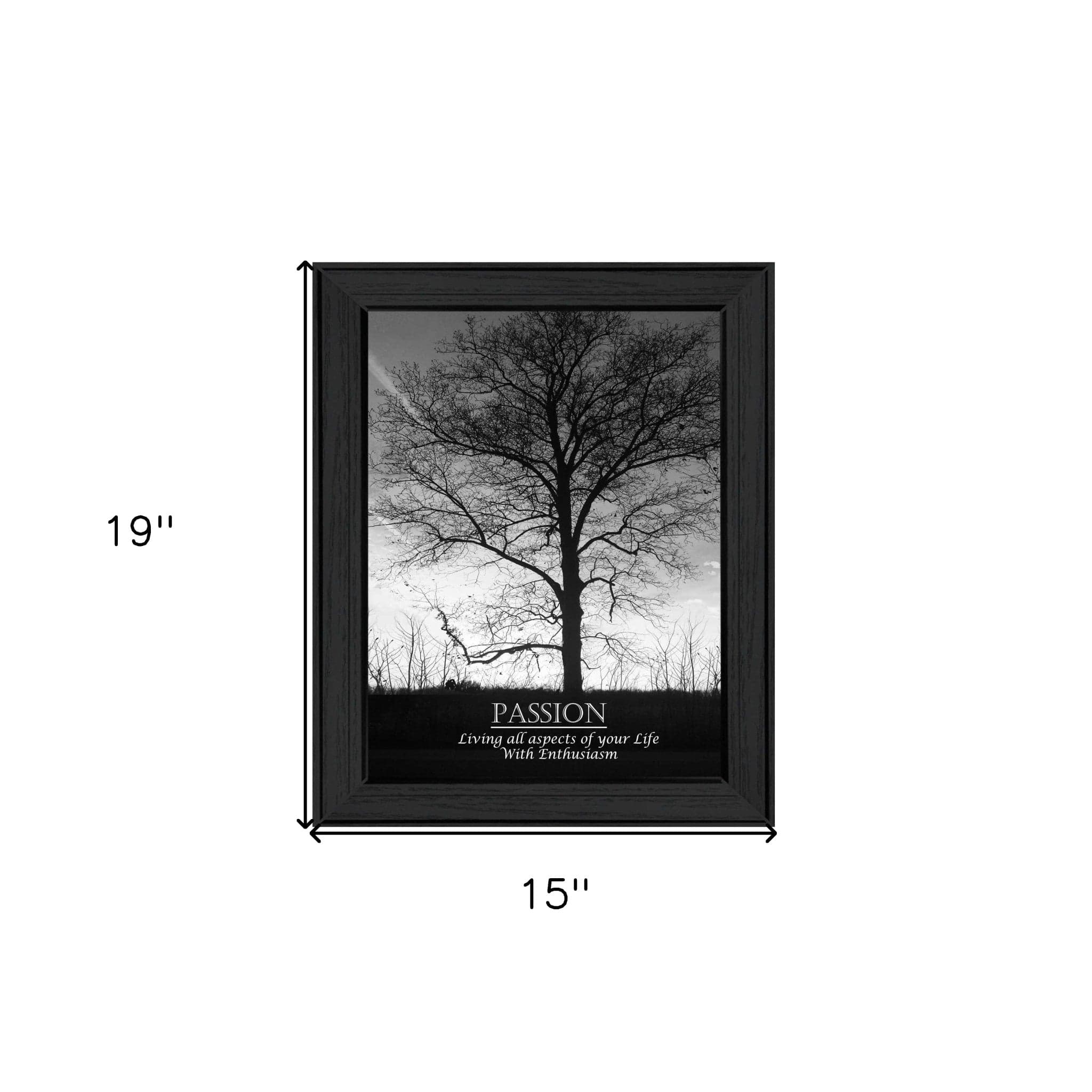 Passion 5 Black Framed Print Wall Art - Homeroots