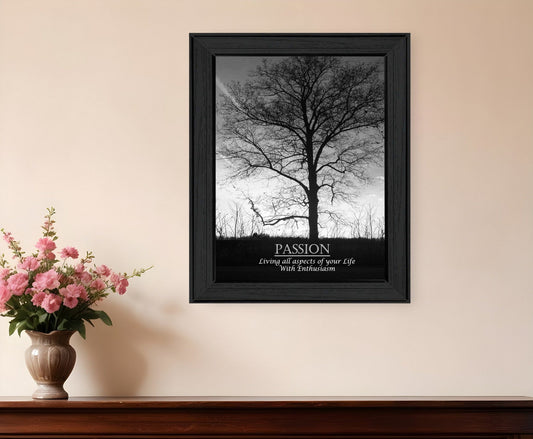 Passion 5 Black Framed Print Wall Art - Homeroots
