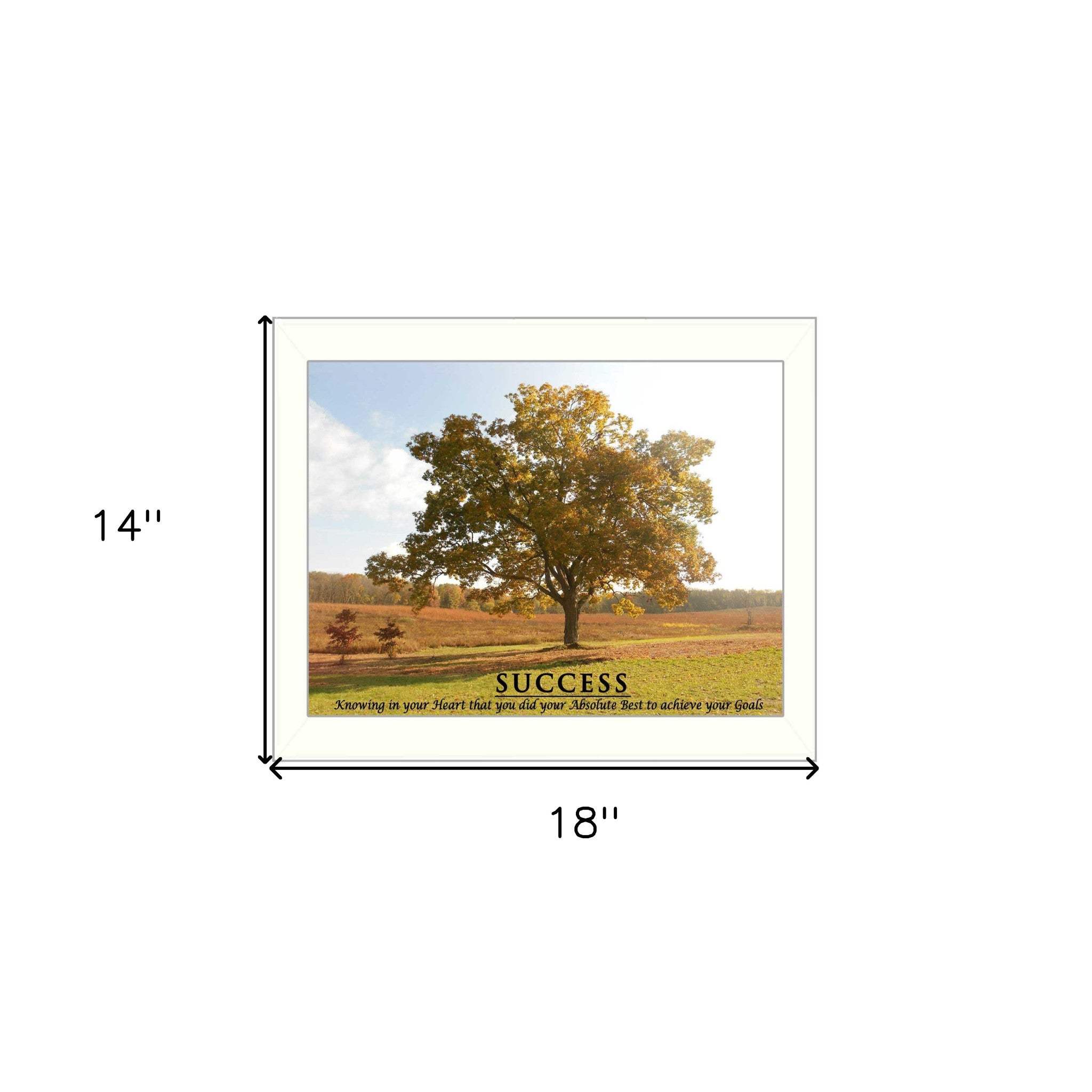 Success 4 White Framed Print Wall Art - Homeroots - Flyclothing LLC