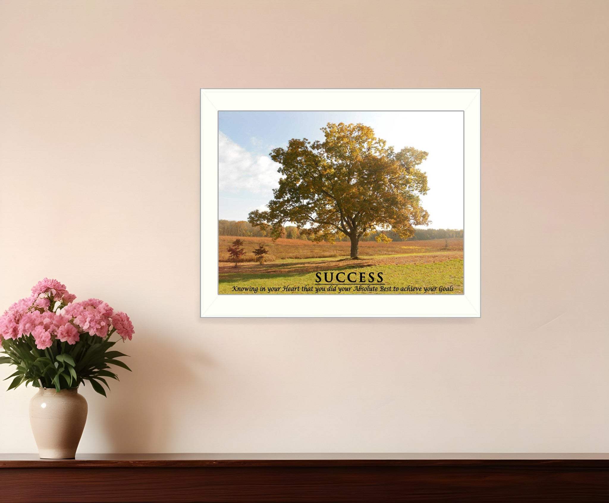 Success 4 White Framed Print Wall Art - Homeroots - Flyclothing LLC