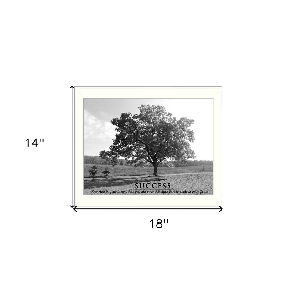 Success 6 White Framed Print Wall Art - Homeroots - Flyclothing LLC