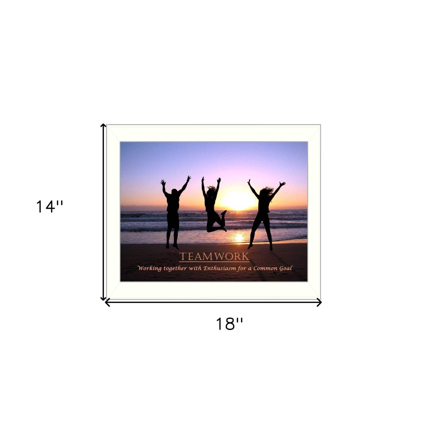 Teamwork 4 White Framed Print Wall Art - Homeroots - Flyclothing LLC