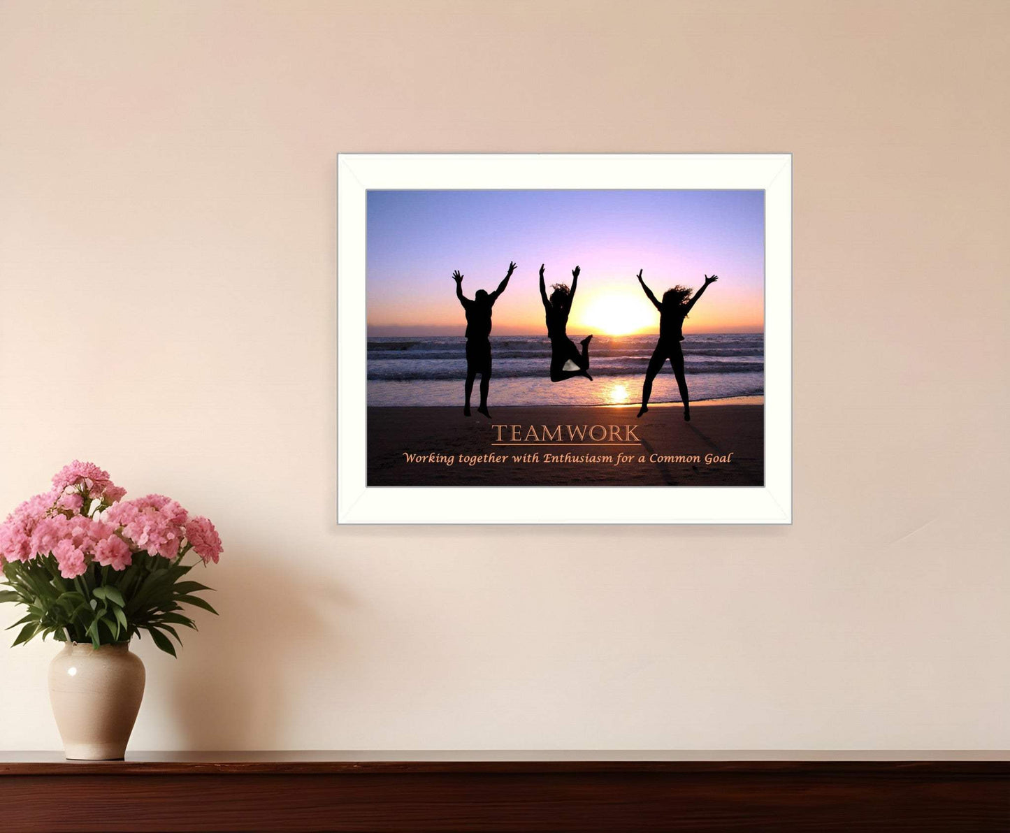 Teamwork 4 White Framed Print Wall Art - Homeroots - Flyclothing LLC