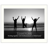 Teamwork 6 White Framed Print Wall Art - Homeroots