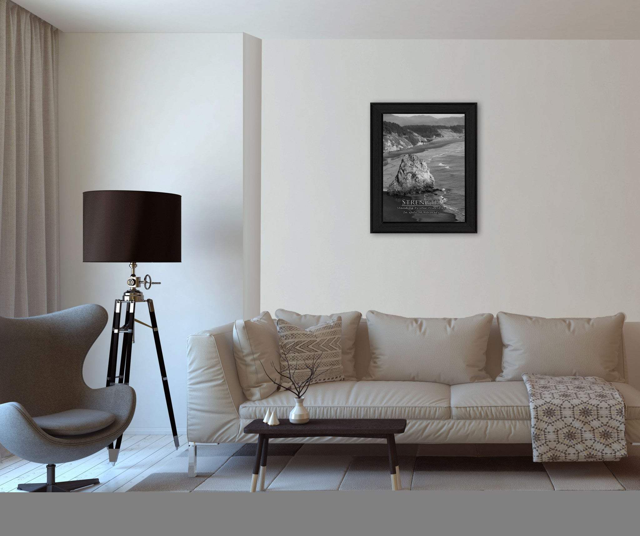 Strength 6 Black Framed Print Wall Art - Homeroots - Flyclothing LLC