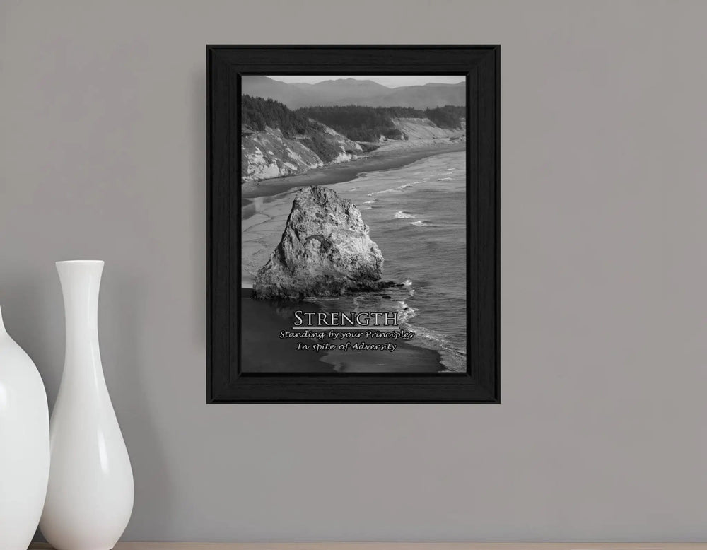 Strength 6 Black Framed Print Wall Art - Homeroots