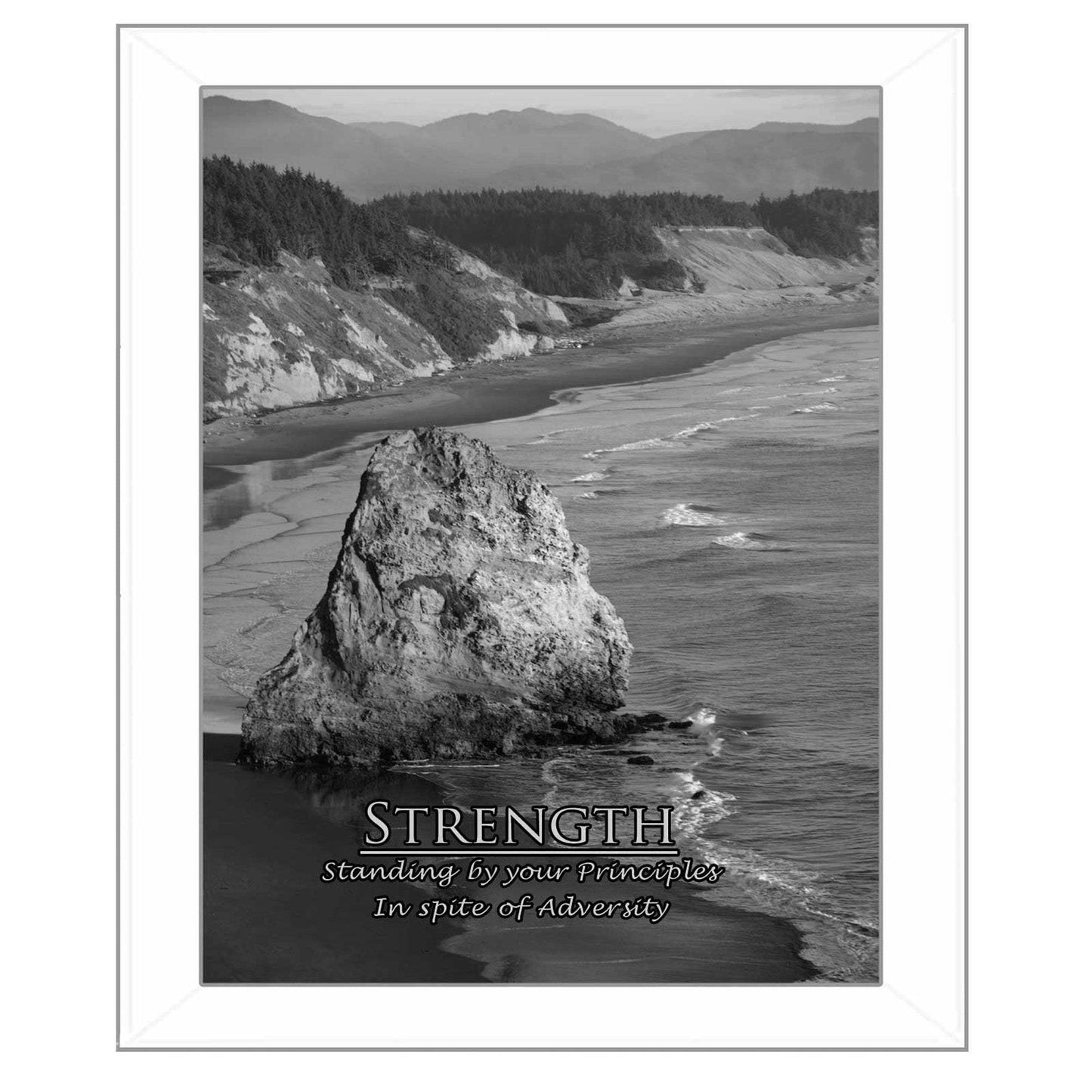 Strength 7 White Framed Print Wall Art - Homeroots - Flyclothing LLC