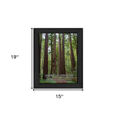 American Strength 3 Black Framed Print Wall Art - Homeroots
