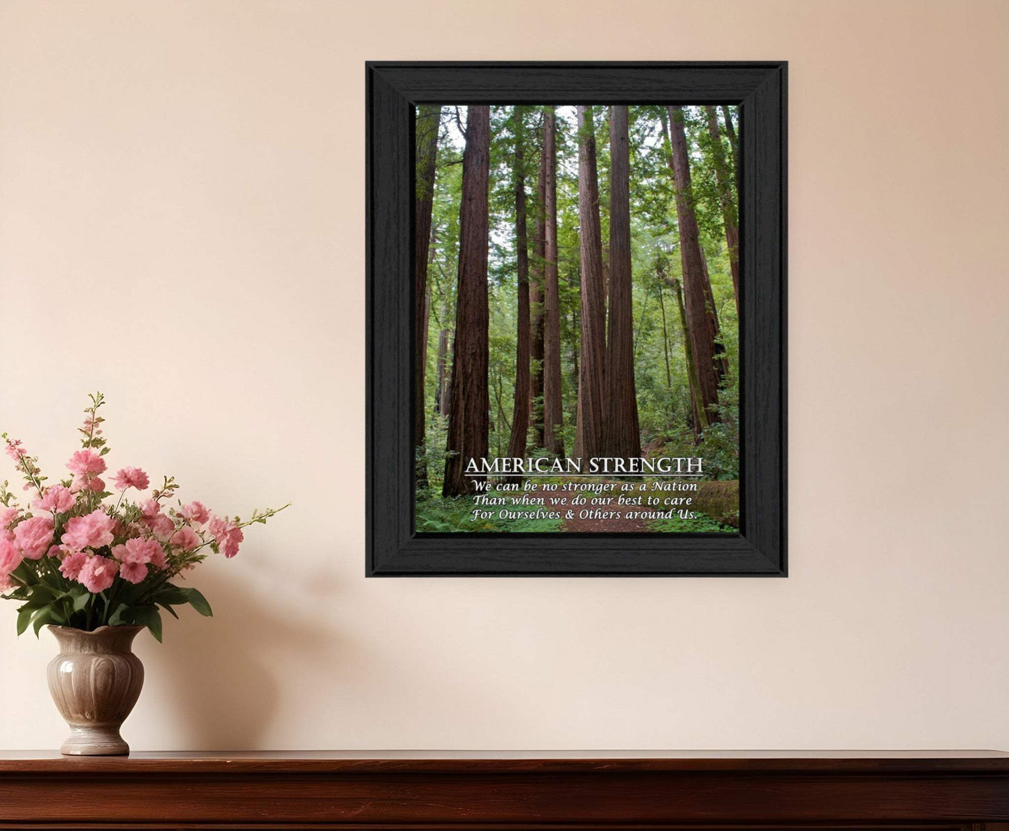 American Strength 3 Black Framed Print Wall Art - Homeroots - Flyclothing LLC