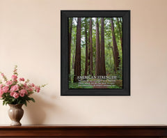 American Strength 3 Black Framed Print Wall Art - Homeroots