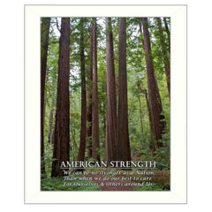 American Strength 4 White Framed Print Wall Art - Homeroots