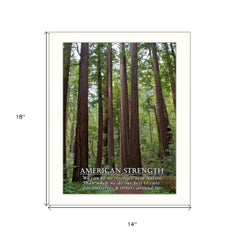 American Strength 4 White Framed Print Wall Art - Homeroots