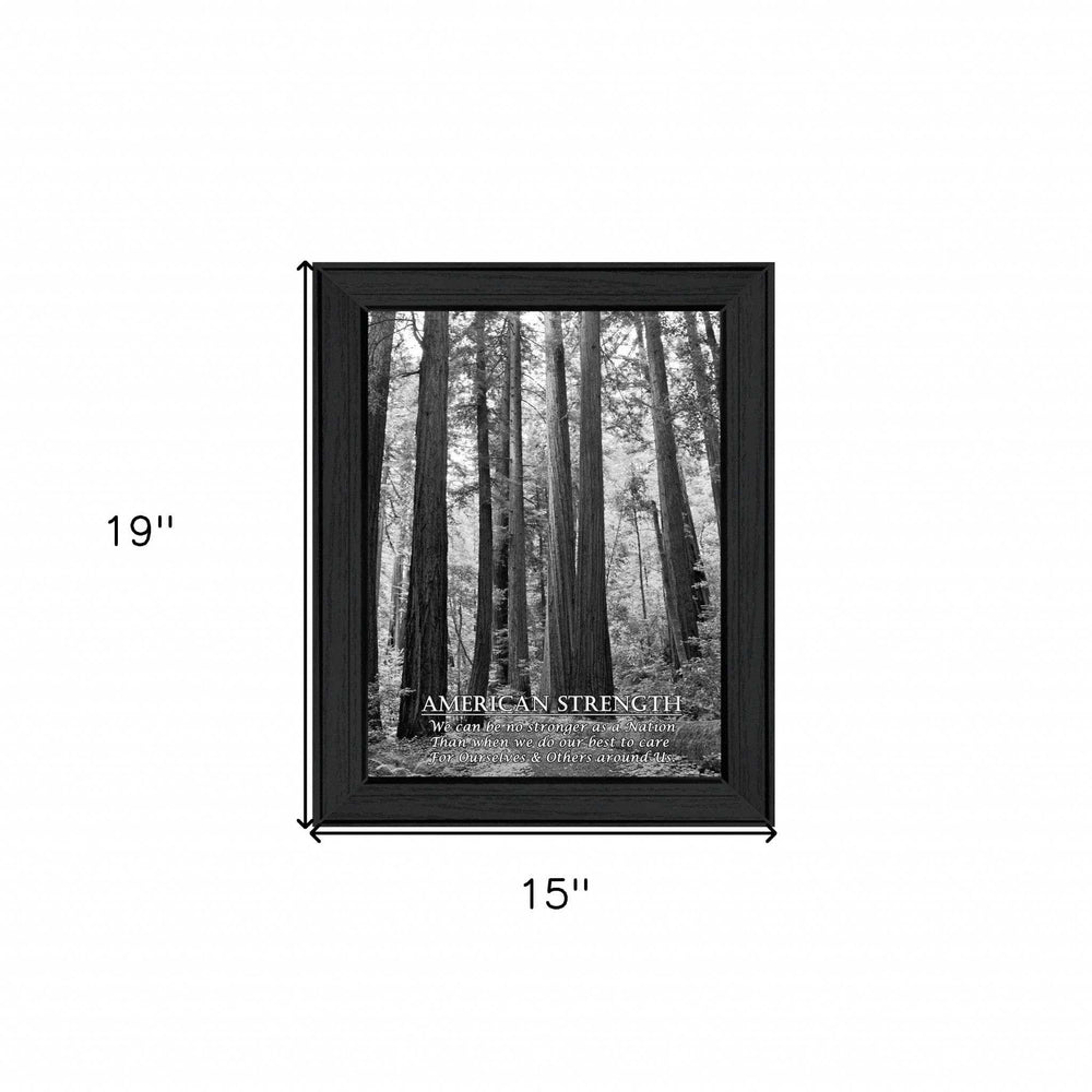 American Strength 5 Black Framed Print Wall Art - Homeroots - Flyclothing LLC