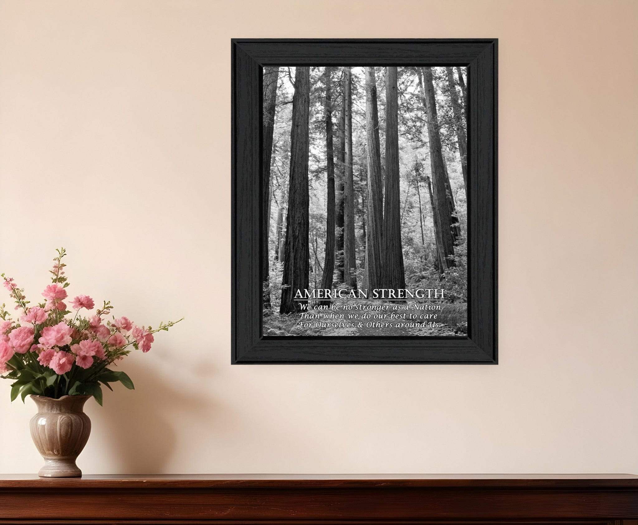 American Strength 5 Black Framed Print Wall Art - Homeroots - Flyclothing LLC