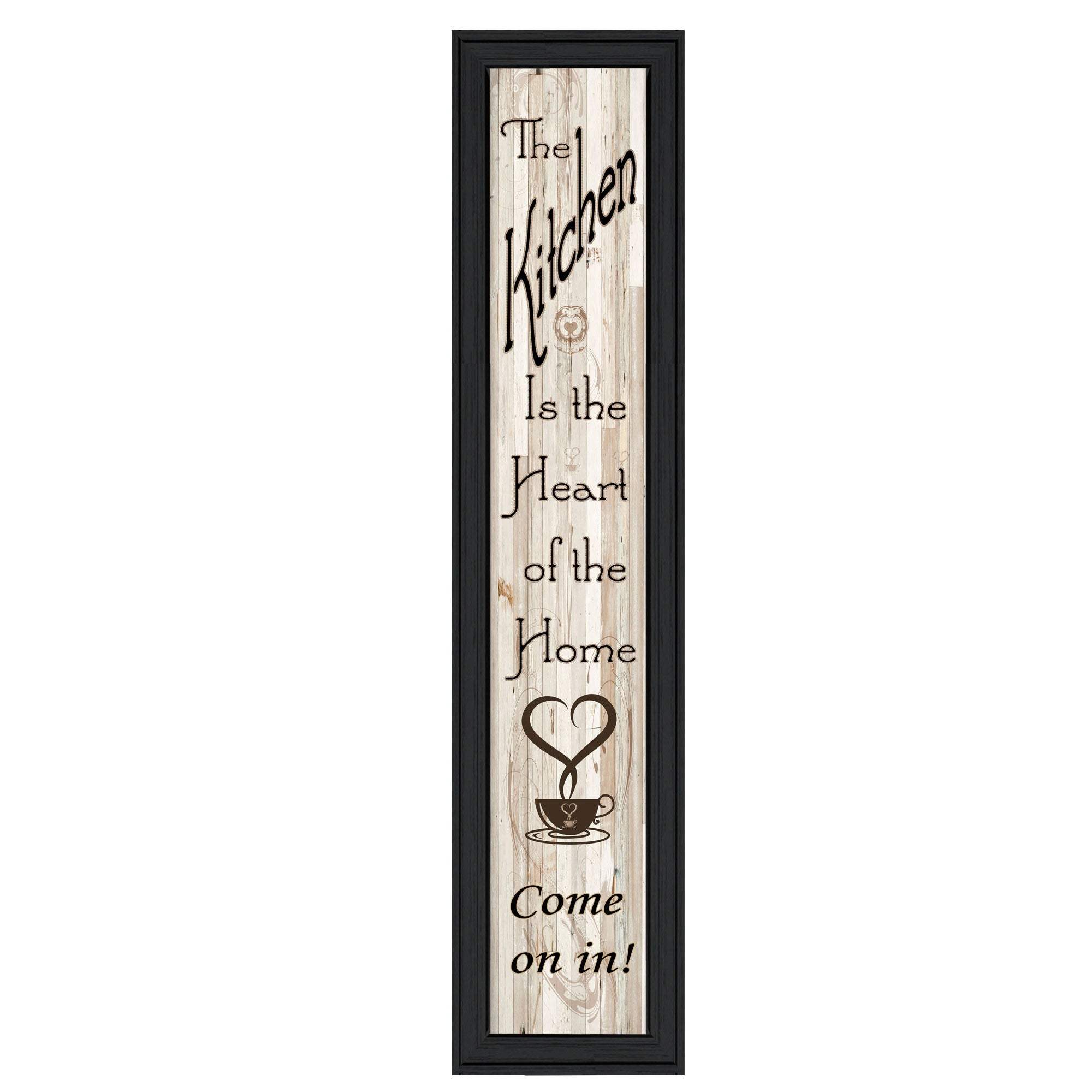 Kitchen Is The Heart of The Home 8 Black Framed Print Kitchen Wall Art - Homeroots - Flyclothing LLC