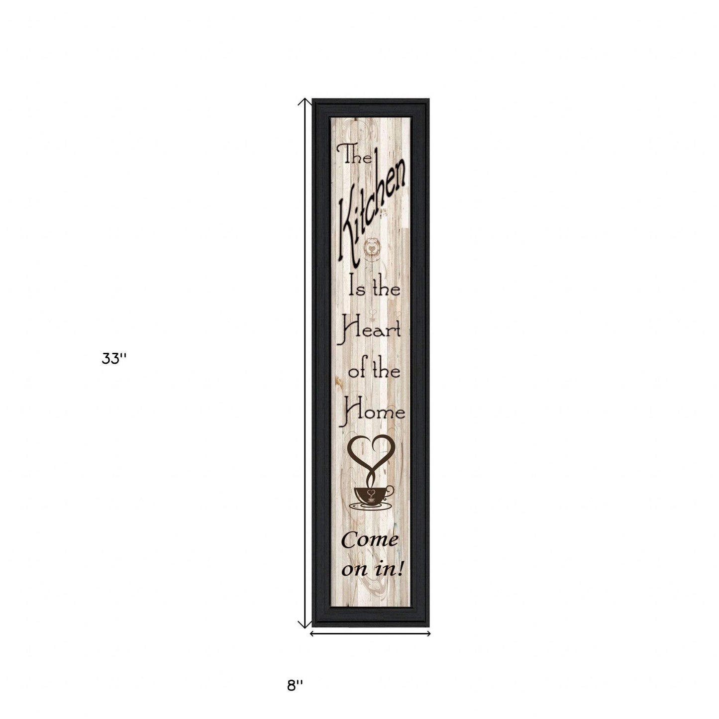 Kitchen Is The Heart of The Home 8 Black Framed Print Kitchen Wall Art - Homeroots - Flyclothing LLC