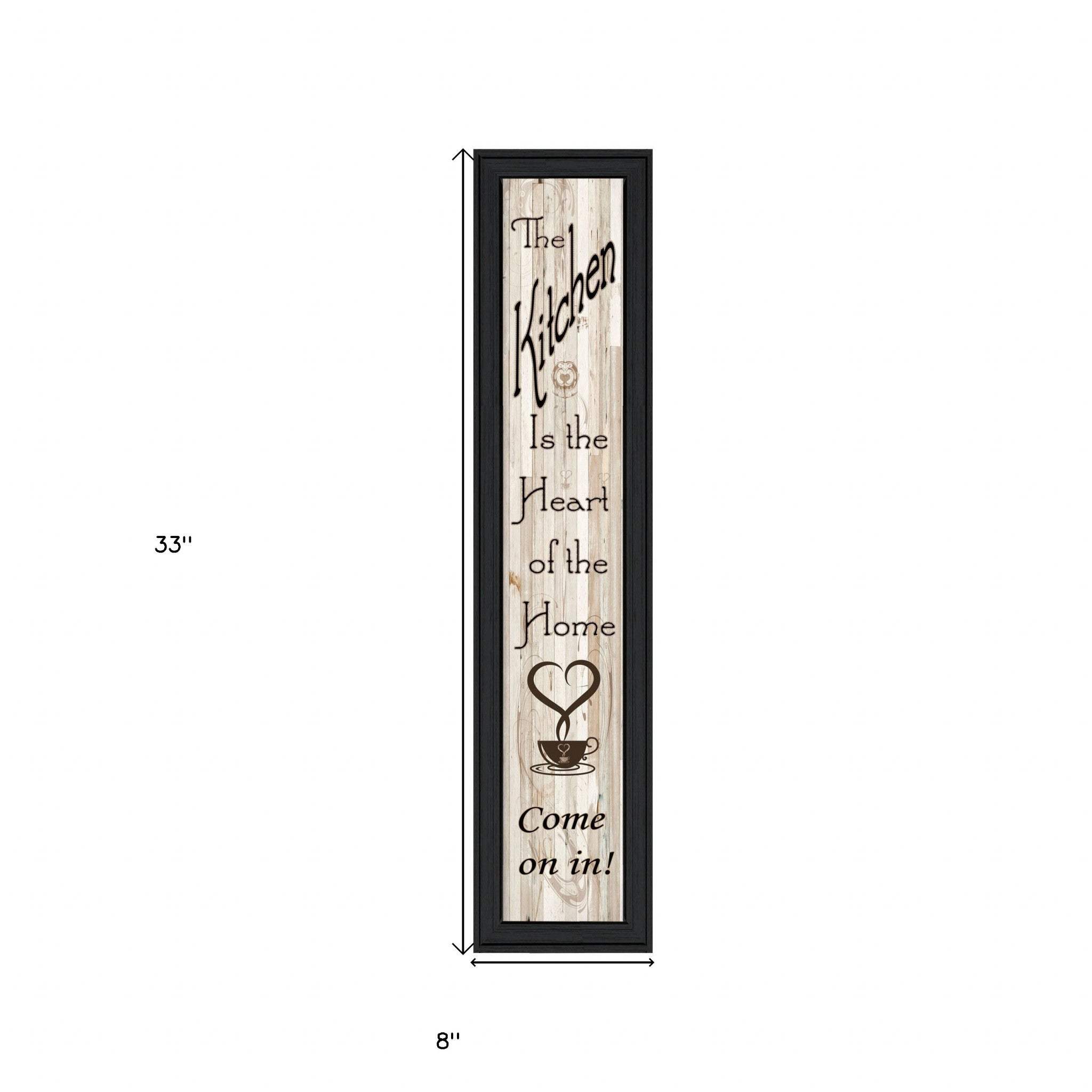 Kitchen Is The Heart of The Home 8 Black Framed Print Kitchen Wall Art - Homeroots - Flyclothing LLC