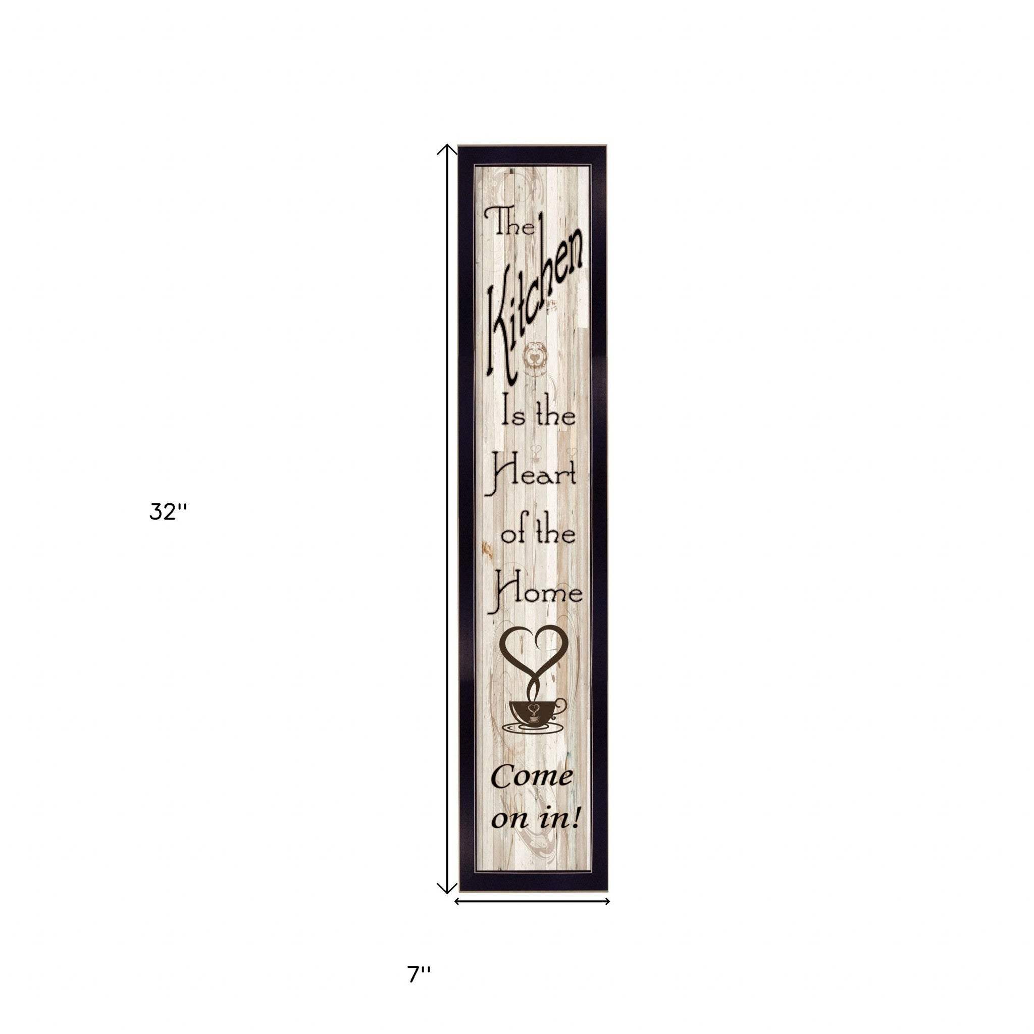 Kitchen Is The Heart of The Home 9 Black Framed Print Kitchen Wall Art - Homeroots - Flyclothing LLC
