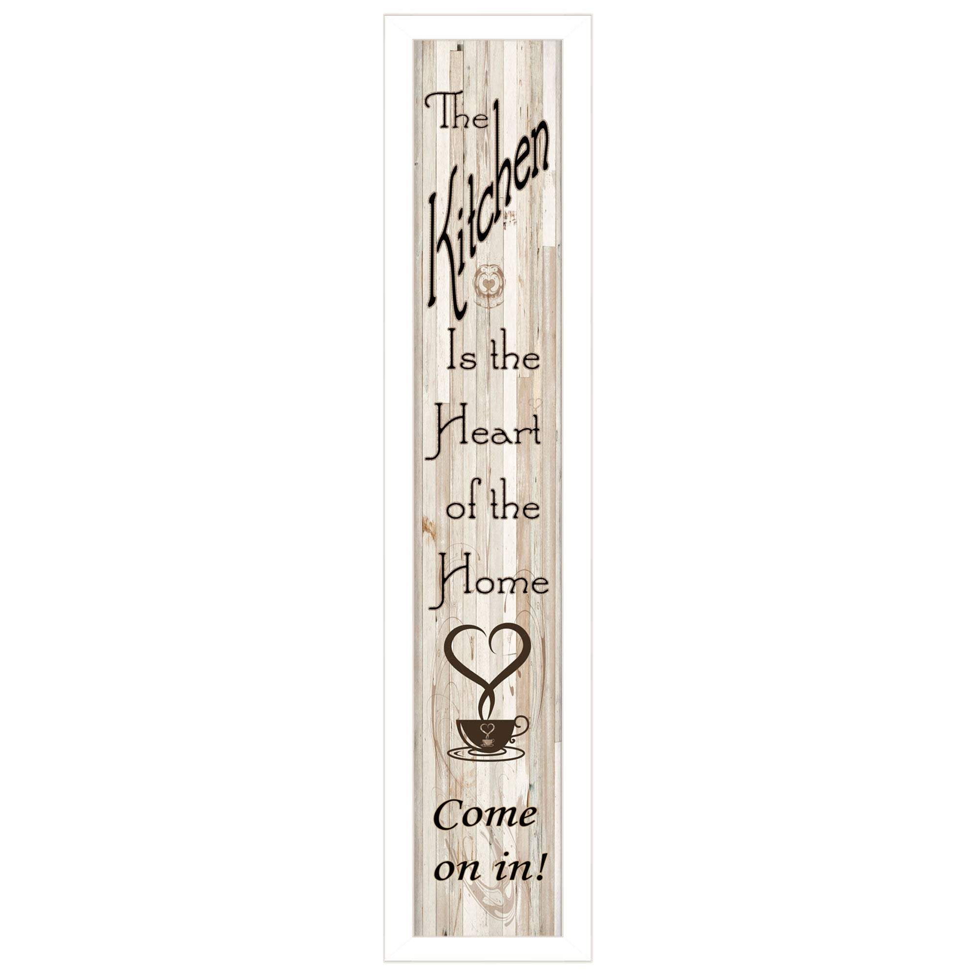 Kitchen Is The Heart of The Home 10 White Framed Print Kitchen Wall Art - Homeroots - Flyclothing LLC