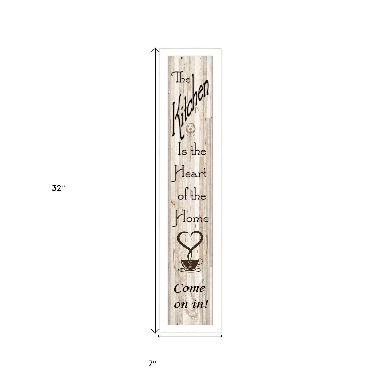 Kitchen Is The Heart of The Home 10 White Framed Print Kitchen Wall Art - Homeroots - Flyclothing LLC