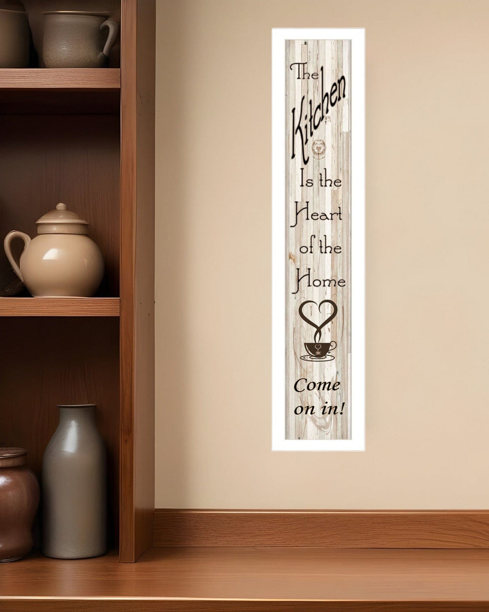 Kitchen Is The Heart of The Home 10 White Framed Print Kitchen Wall Art - Homeroots