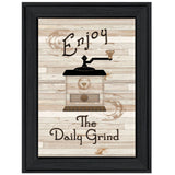 The Daily Grind 2 Black Framed Print Kitchen Wall Art - Homeroots