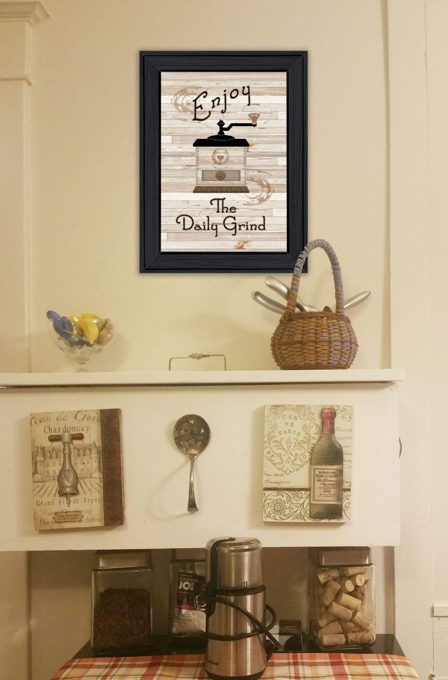 The Daily Grind 2 Black Framed Print Kitchen Wall Art - Homeroots - Flyclothing LLC