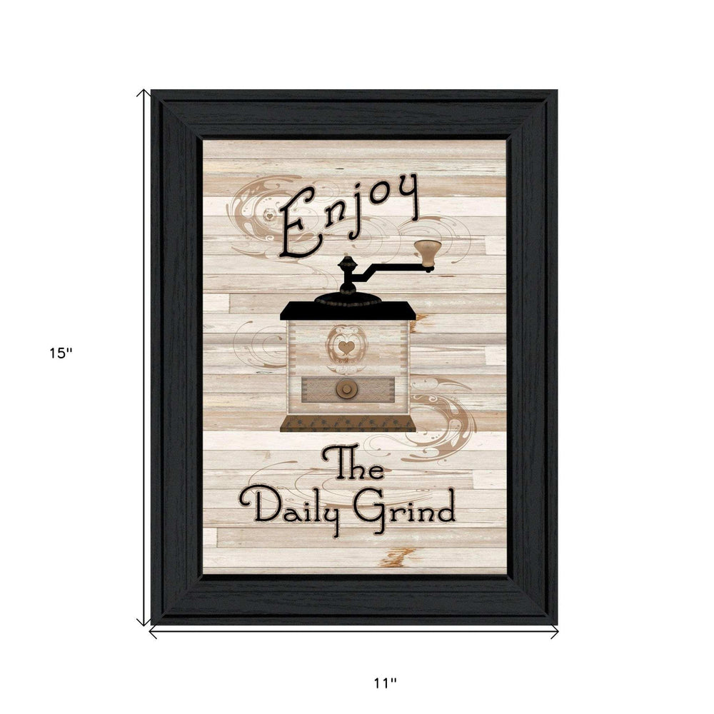 The Daily Grind 2 Black Framed Print Kitchen Wall Art - Homeroots - Flyclothing LLC