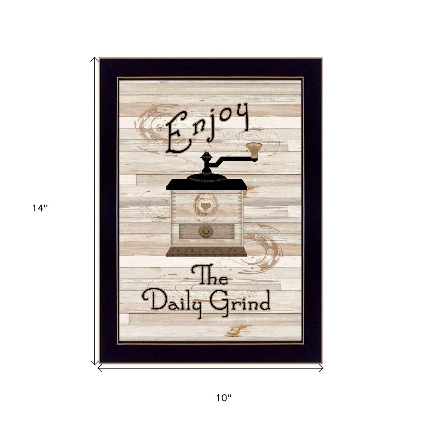 The Daily Grind 3 Black Framed Print Kitchen Wall Art - Homeroots - Flyclothing LLC