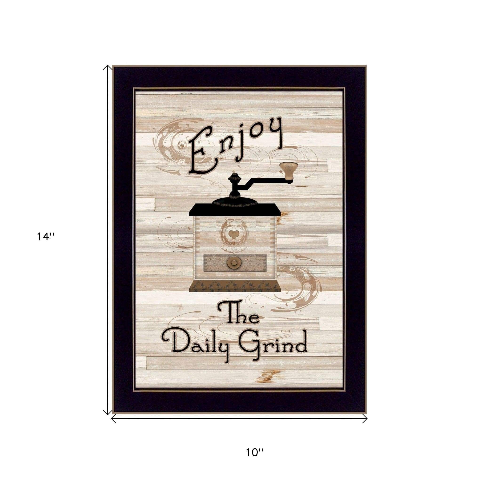 The Daily Grind 3 Black Framed Print Kitchen Wall Art - Homeroots - Flyclothing LLC
