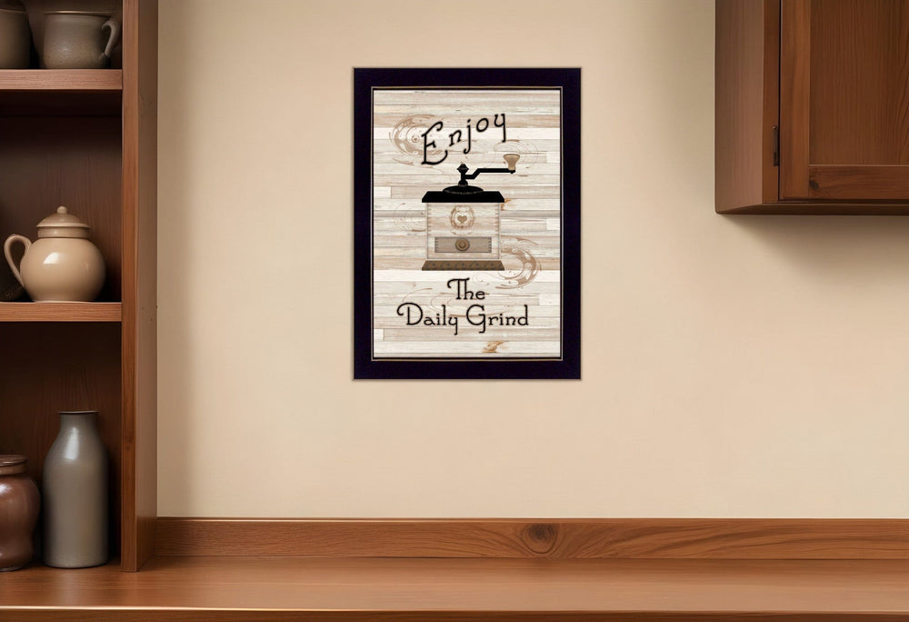 The Daily Grind 3 Black Framed Print Kitchen Wall Art - Homeroots