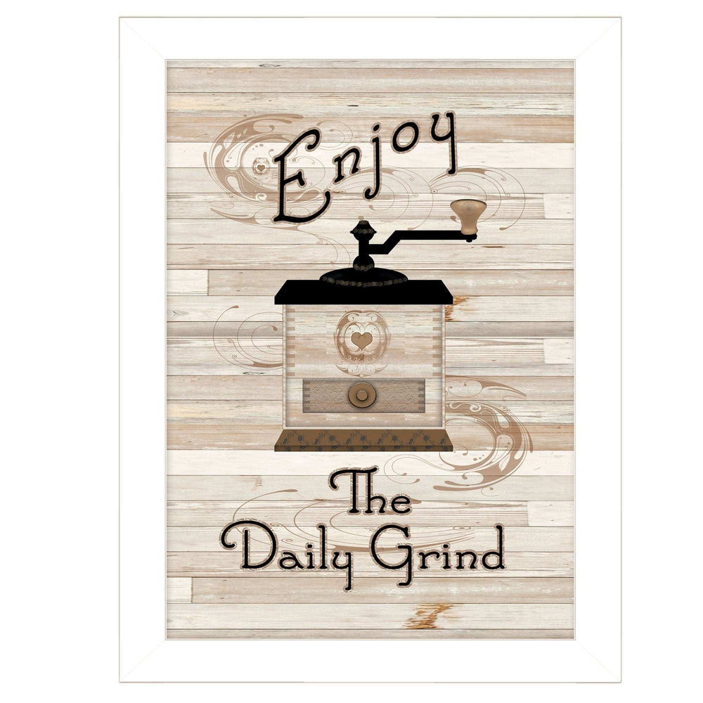 The Daily Grind 4 White Framed Print Kitchen Wall Art - Homeroots - Flyclothing LLC