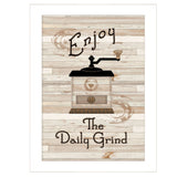 The Daily Grind 4 White Framed Print Kitchen Wall Art - Homeroots