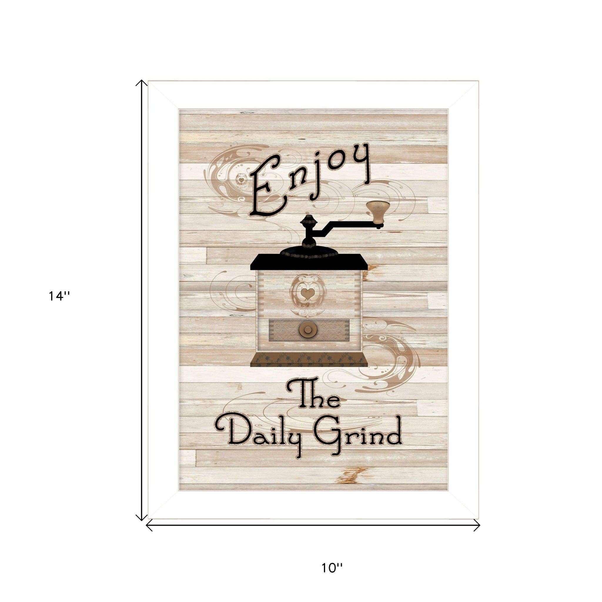 The Daily Grind 4 White Framed Print Kitchen Wall Art - Homeroots - Flyclothing LLC
