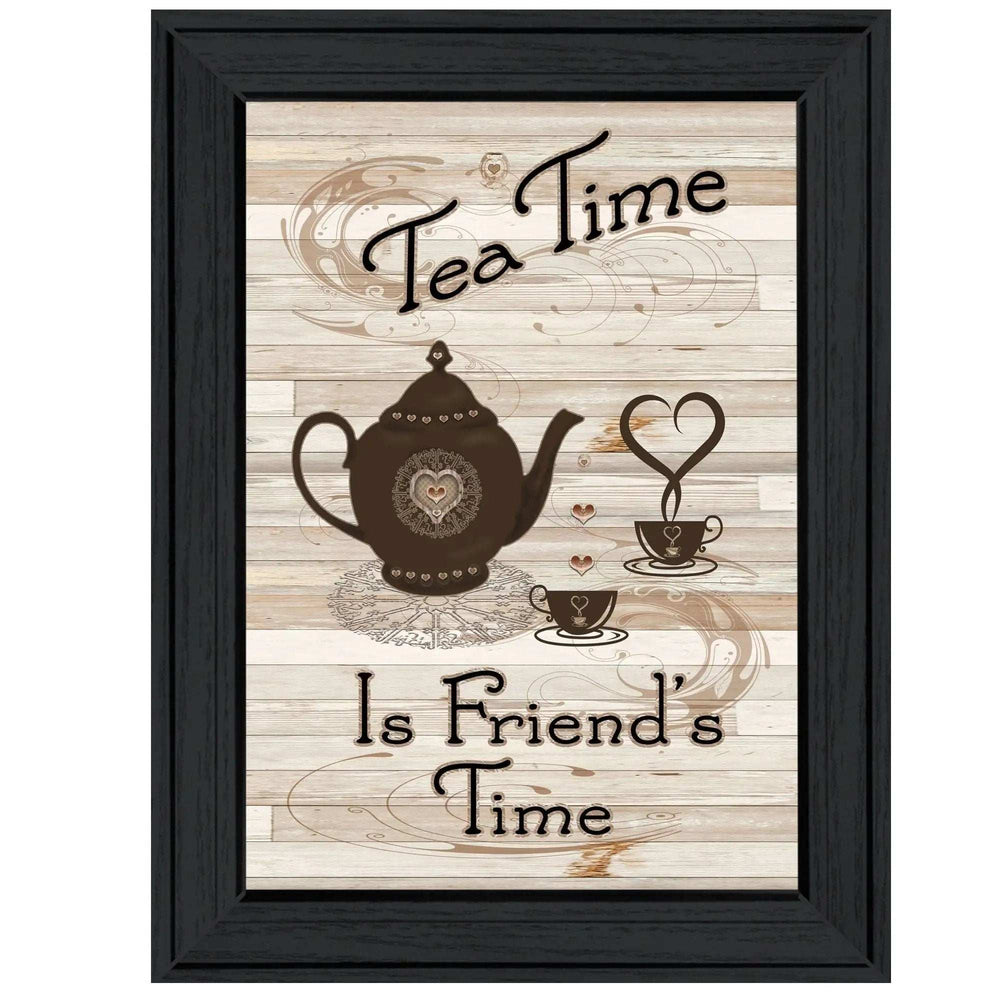 Tea Time 2 Black Framed Print Kitchen Wall Art - Homeroots - Flyclothing LLC