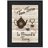 Tea Time 2 Black Framed Print Kitchen Wall Art - Homeroots