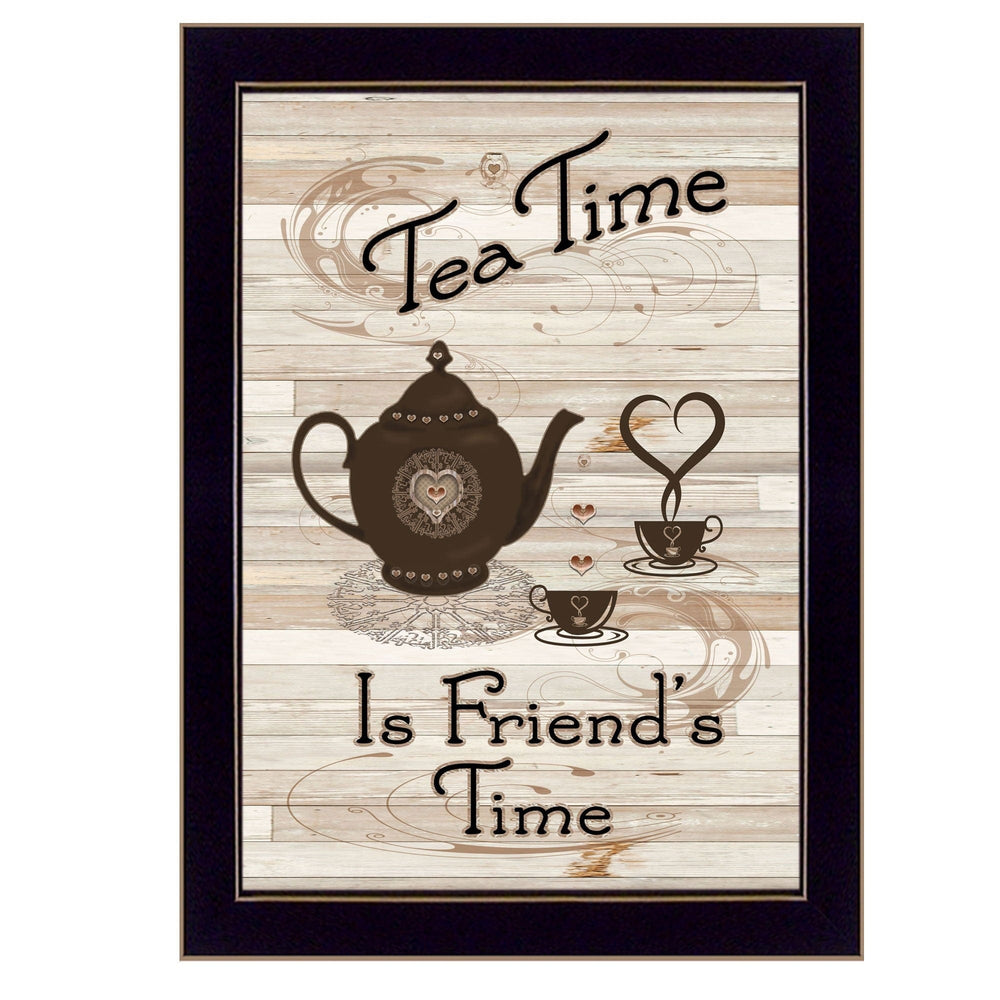 Tea Time 3 Black Framed Print Kitchen Wall Art - Homeroots