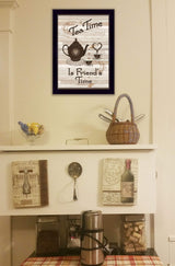 Tea Time 3 Black Framed Print Kitchen Wall Art - Homeroots - Flyclothing LLC