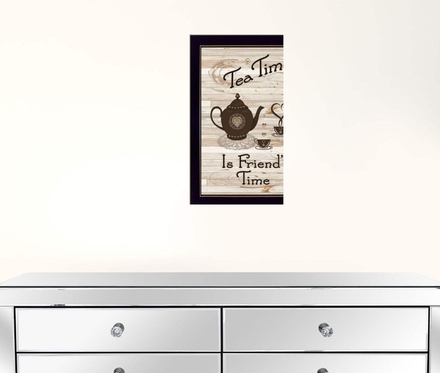 Tea Time 3 Black Framed Print Kitchen Wall Art - Homeroots - Flyclothing LLC