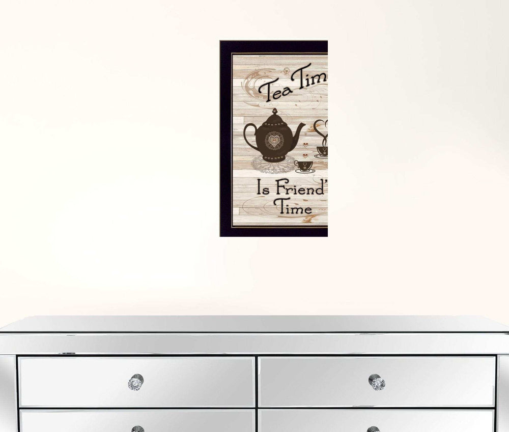 Tea Time 3 Black Framed Print Kitchen Wall Art - Homeroots - Flyclothing LLC